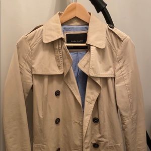 zara basic line trench coat